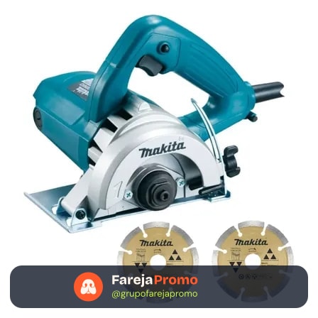 Serra Makita 4100nh3zx Mármore Com 2 Discos Diámetro 110mm 1300w 220v