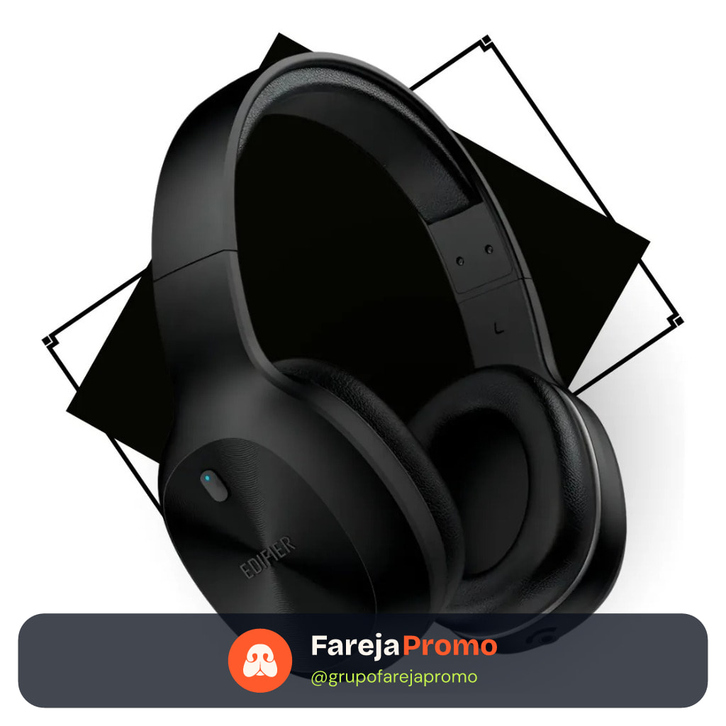 Fone de Ouvido Bluetooth Edifier W600bt Over-Ear Bateria 30h Headphone Original Preto