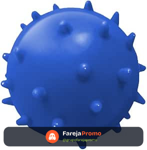 Furacão Pet Brinquedo Bola Maciça Mamona 60Mm Azul