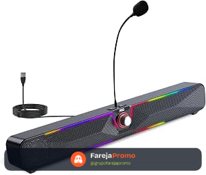 AOC ACS4630 Caixa de Som para PC Gamer 12W RMS, Microfone Removível