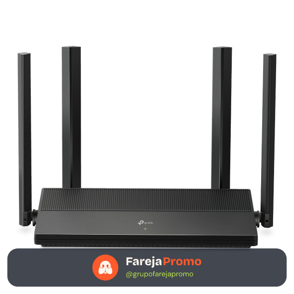 TP-Link EX3000 Roteador Wi-Fi 6 AX3000 Dual Band, 4 portas Gigabit