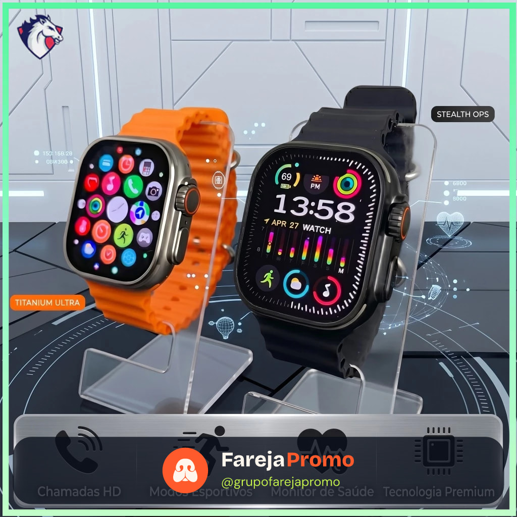 Smartwatch 10 Ultra Plus Bluetooth Relógio Inteligente para Esporte Trabalho Academia Chamada