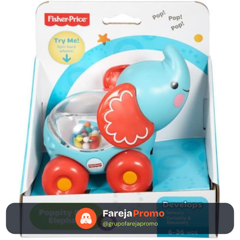 Carrinho Infantil Dos Animais ELEFANTE Fisher Price - CMV98