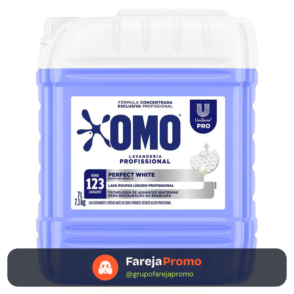 Sabão Líquido Omo Profissional Perfect White Pro 7 Litros