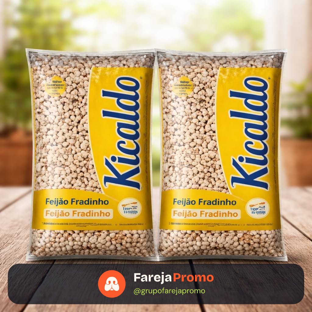 Feijão fradinho Kicaldo 1kg Kit com 2 Unidades Validade Longa