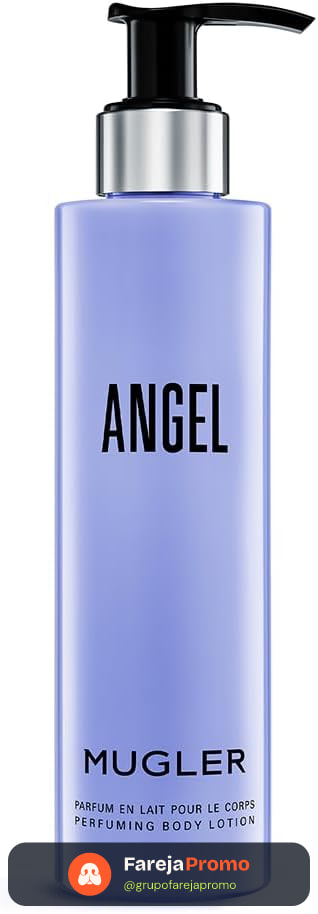 MUGLER Angel, loção corporal perfumada, perfume para mulher, aroma Gourmand com Notas de âmbar, fragrância extraordinária, 200 ml