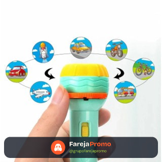 Lanterna Projeção Infantil imagens Divertidas Brinquedo Crianças