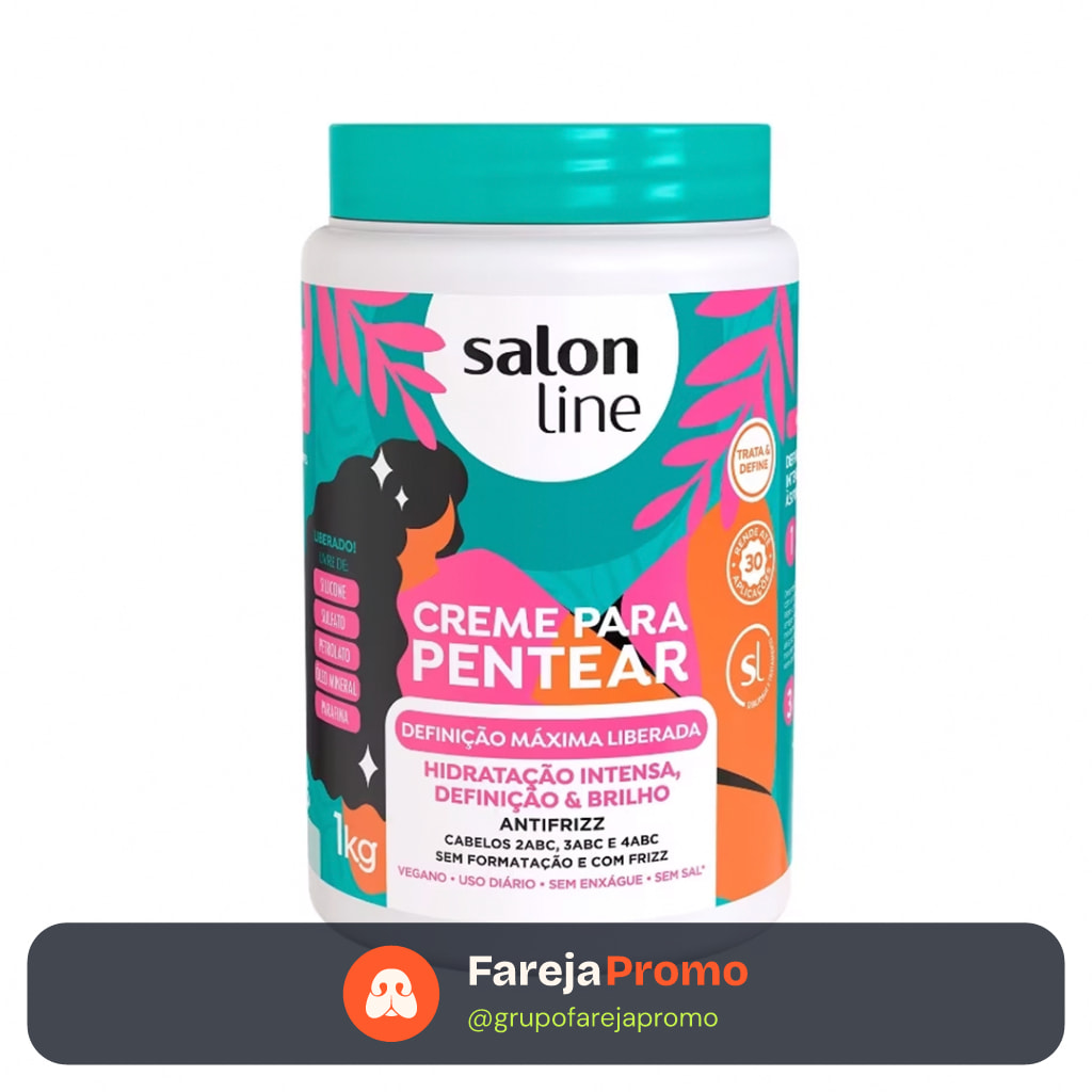 Creme Para Pentear Definição Máxima Salon Line 1kg