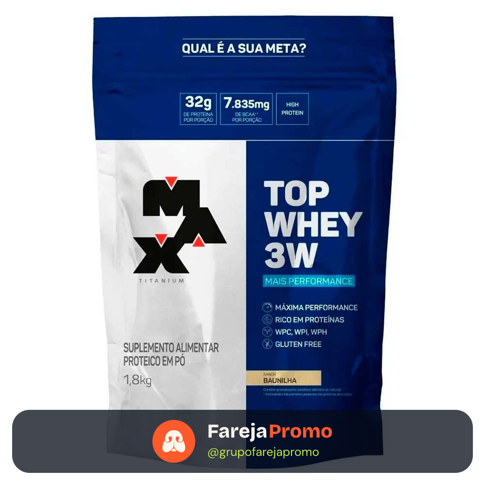 Top Whey 3W Refil 1,8Kg Max Titanium