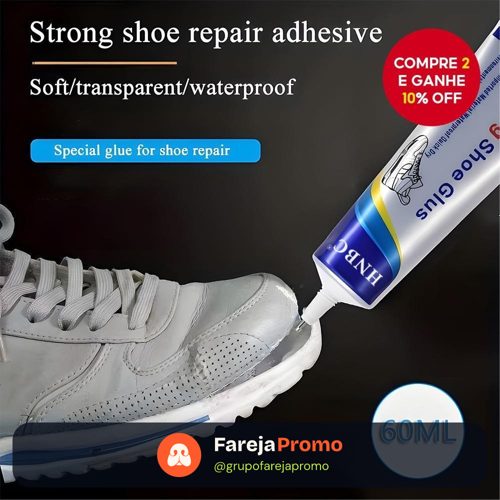Cola Transparente Para Reparo De Sapatos – Adesivo À Prova D'água Fixação De Solas , Saltos E Bolsas (60ml)