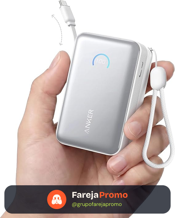 Anker Nano Mini Power Bank, Carregador Portátil USB-C 10000mAh até 45W