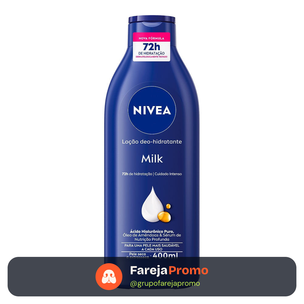 Loção Hidratante Nivea Milk Pele Seca a Extrasseca 400ml