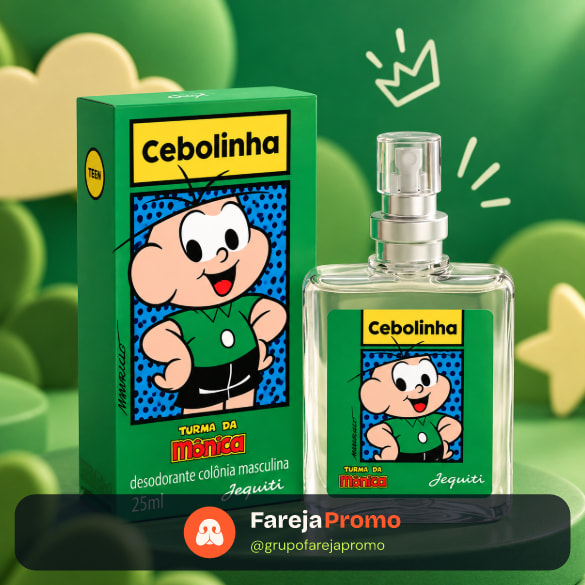 Deo Colônia Infantil Cebolinha Turma da Mônica 25ml Perfume Menino Fragrância Fresca