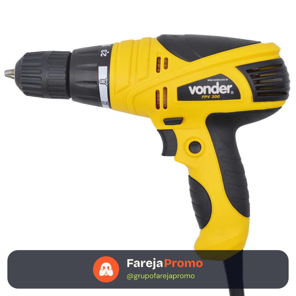 Furadeira e Parafusadeira Compacta com Regulagem de Torque FPV300 280w 3/8 Vonder