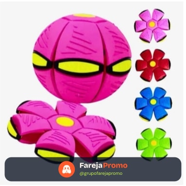 Bola Mágica Voadora com Super Pulo e LED – Vira Disco Voador, Brinquedo Infantil Divertido