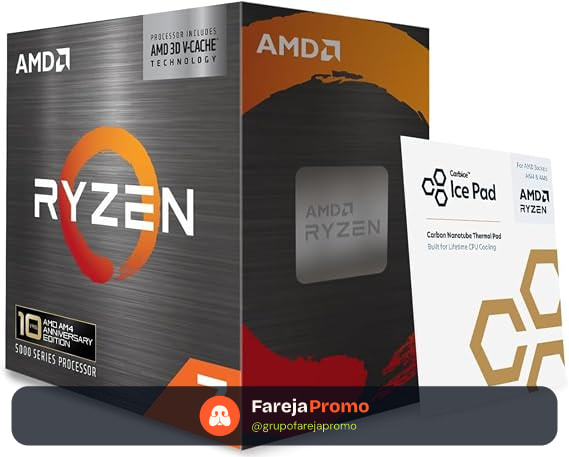 AMD Processador Ryzen 7 5800X3D de 8 núcleos e 16 threads para desktop com tecnologia AMD 3D V-Cache
