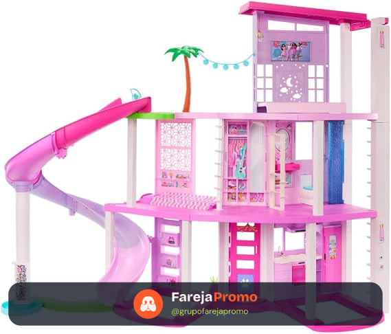 Barbie Conjunto de Brinquedo Casa Com Escorregador
