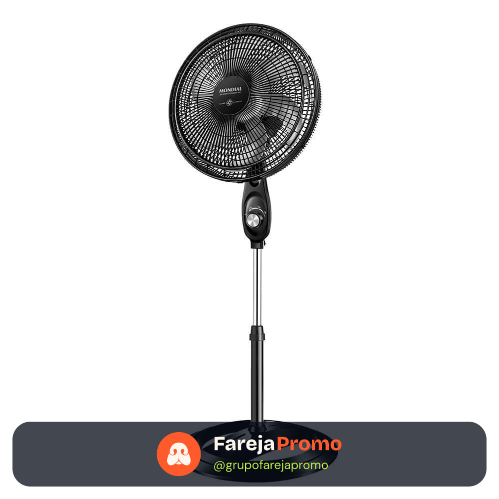 Ventilador de Coluna Mondial Super Power 6 Pás VSP-40C-NB - 40cm 220V
