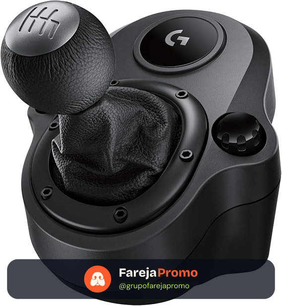 Câmbio Logitech G Driving Force - Compatível com Volantes Logitech G29, G920 e G923 para PS5, PS4, Xbox Series X|S, Xbox One e PC