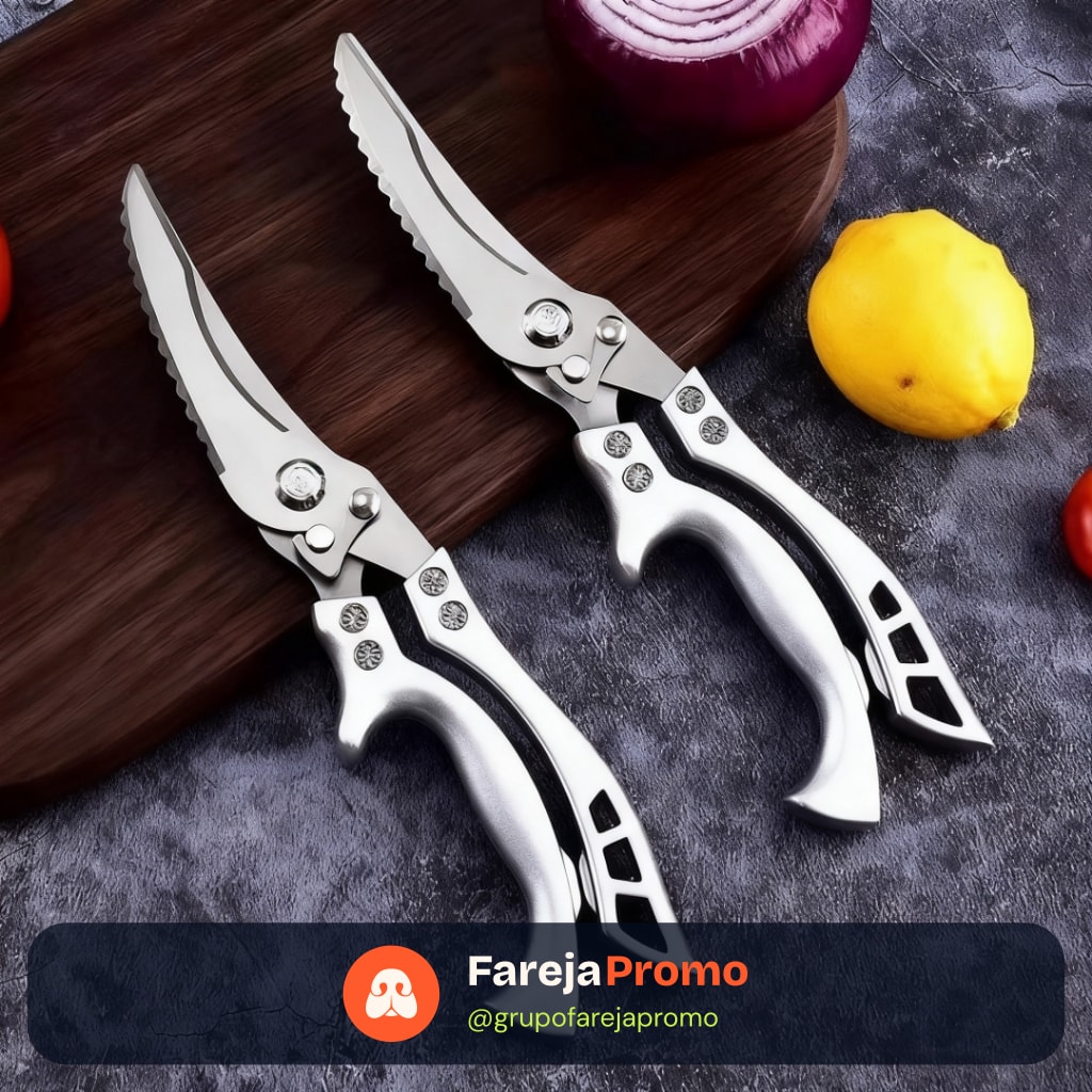Tesoura Multifuncional Para Corte Alimentos Legumes Peixes Frangos Verdura