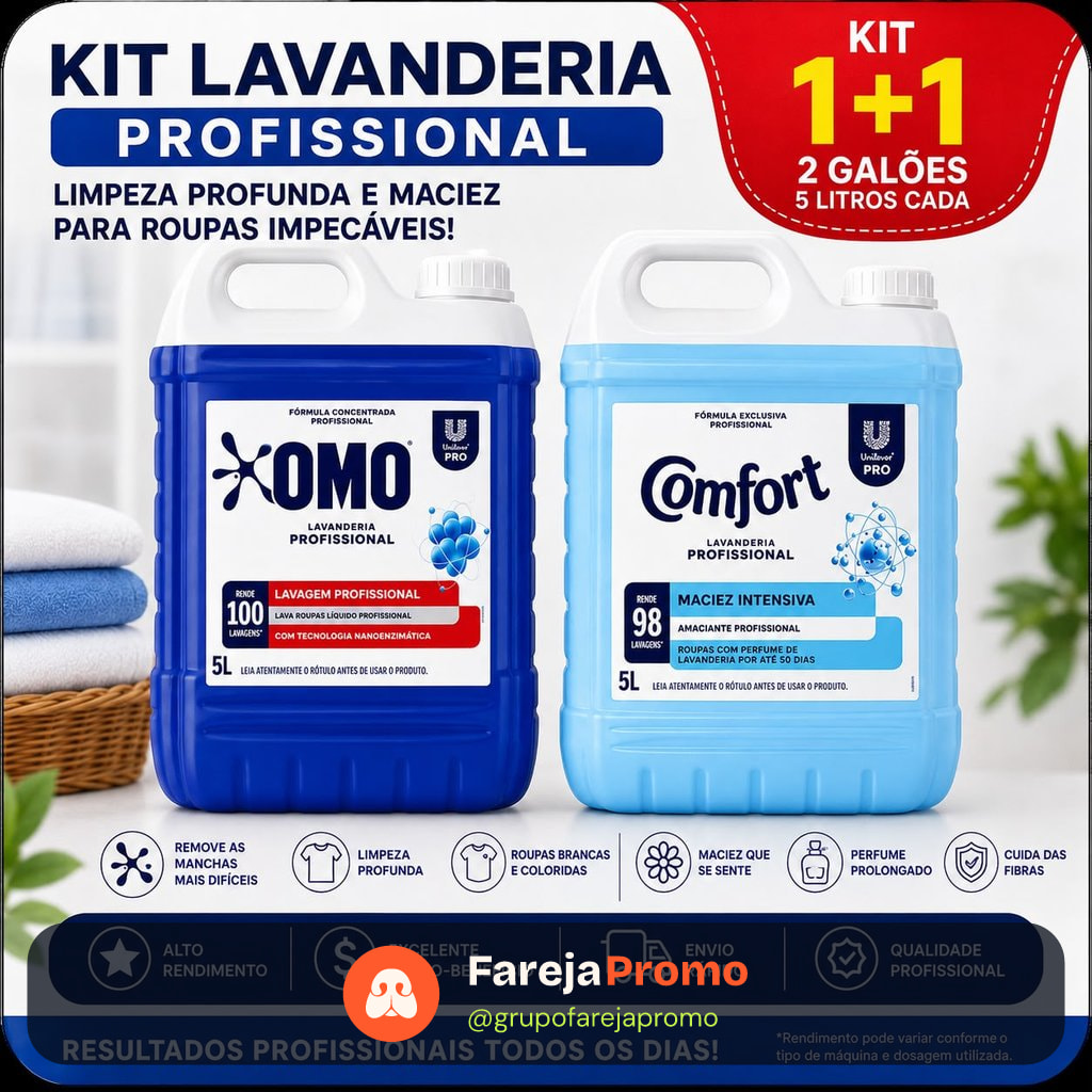 Lava Roupas OMO Lavagem Perfeita + Amaciante COMFORT
