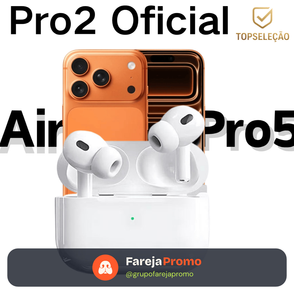 Fone Bluetooth Pro5 Premium | Imersão Total c Cancelamento Ruído Qualidade Superior p iPhoneAndroid