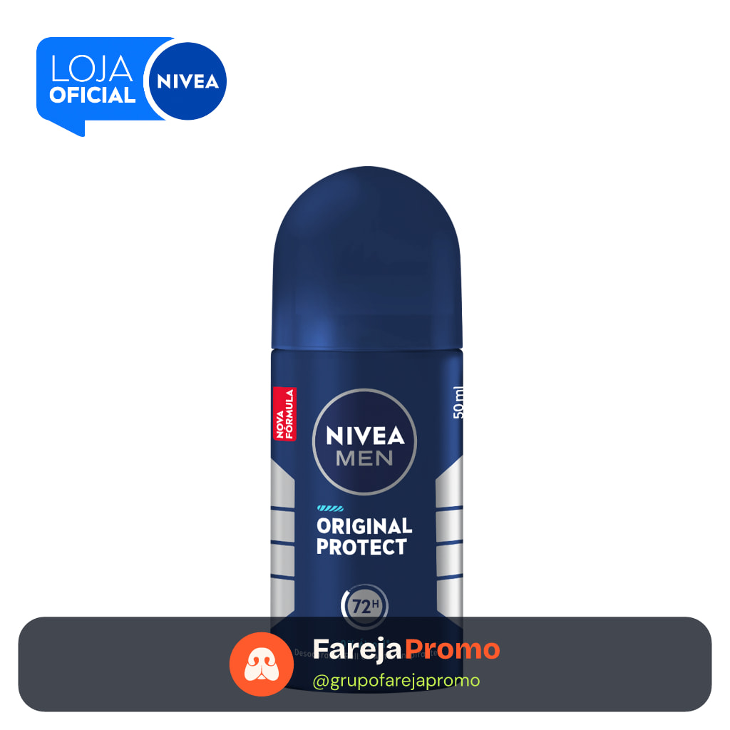 NIVEA MEN Desodorante Antitranspirante Roll On Original Protect 50ml