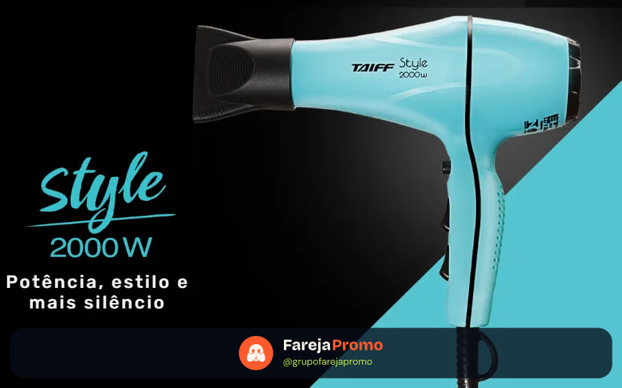 Secador de Cabelo Taiff 2000W Stylle Azul Tiffany