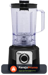 Liquidificador Arno Power Max 2200 LN66 Preto, com 6 Lâminas Powelix Pro, 3,1L de Capacidade, 15 Velocidades e Design Moderno, 110V