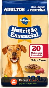 PEDIGREE Ração Nutrição Essencial Carne Para Cães Adultos 10.1kg