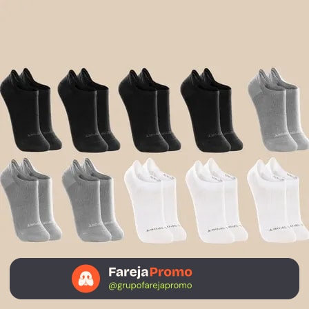 Kit 10 Pares De Meias Lupo Soquete Invisível Sport