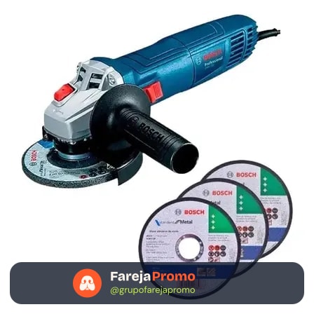 Esmerilhadeira Angular 4.1/2 Pol 700w Gws Com Discos Bosch Cor Azul 220v