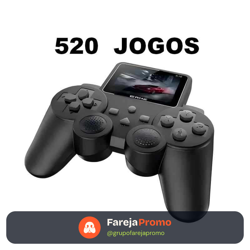 Vídeo Game Portátil Retrô S10 com 520 Jogos em 1 – Clássicos Infantis e Nostálgicos