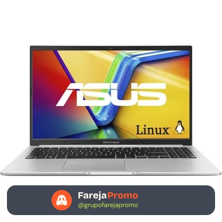 Notebook Asus Vivobook 15 M1502, Amd Ryzen 7, 8 Gb Ram, 512 Gb Ssd, Keepos Linux, Cool Silver - M1502ya-nj611