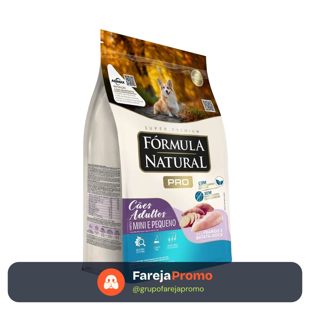 Ração Fórmula Natural Pro Cães Adultos Porte Mini e Pequeno 2,5kg Adimax