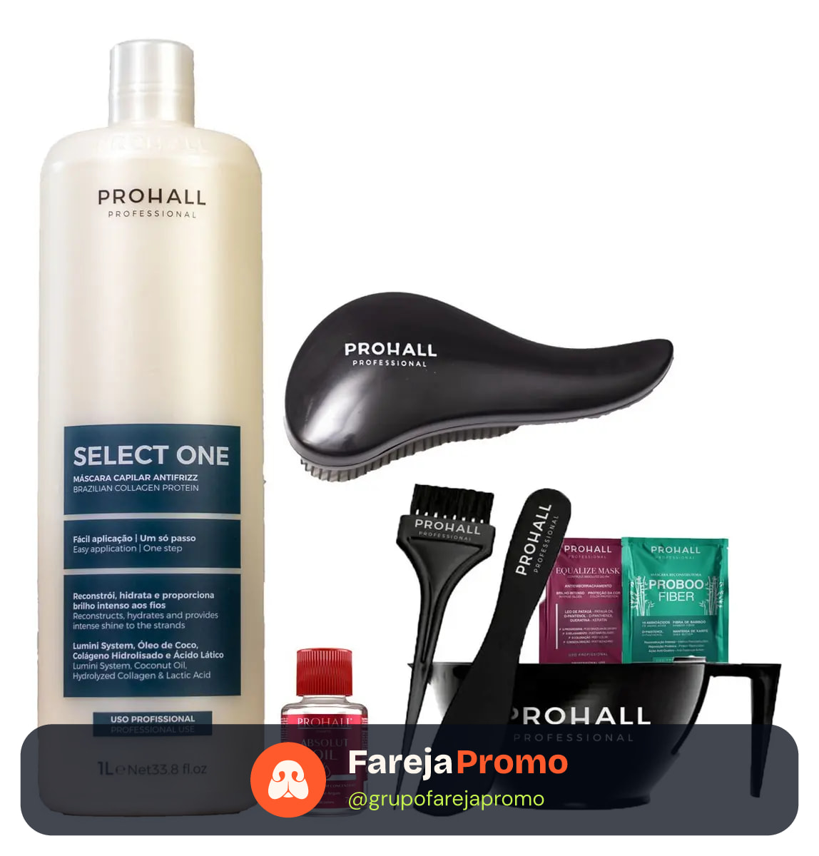Select One 1l Organica Prohall + Amostras De Mascaras Top