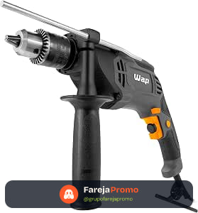 WAP Furadeira Parafusadeira de Impacto WF 1000FE 1/2" com Seletor de Velocidade e Limitador de Profundidade 22Nm 1000W 220V