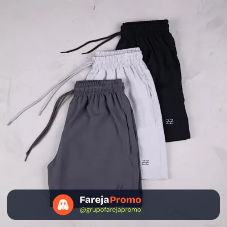 Kit 3 Bermudas Masculinas Academia Treino Praia Verão Fit