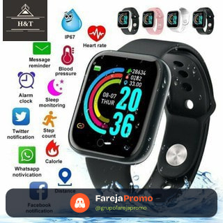 Smartwatch D20 relógio COLOCA FOTO na tela