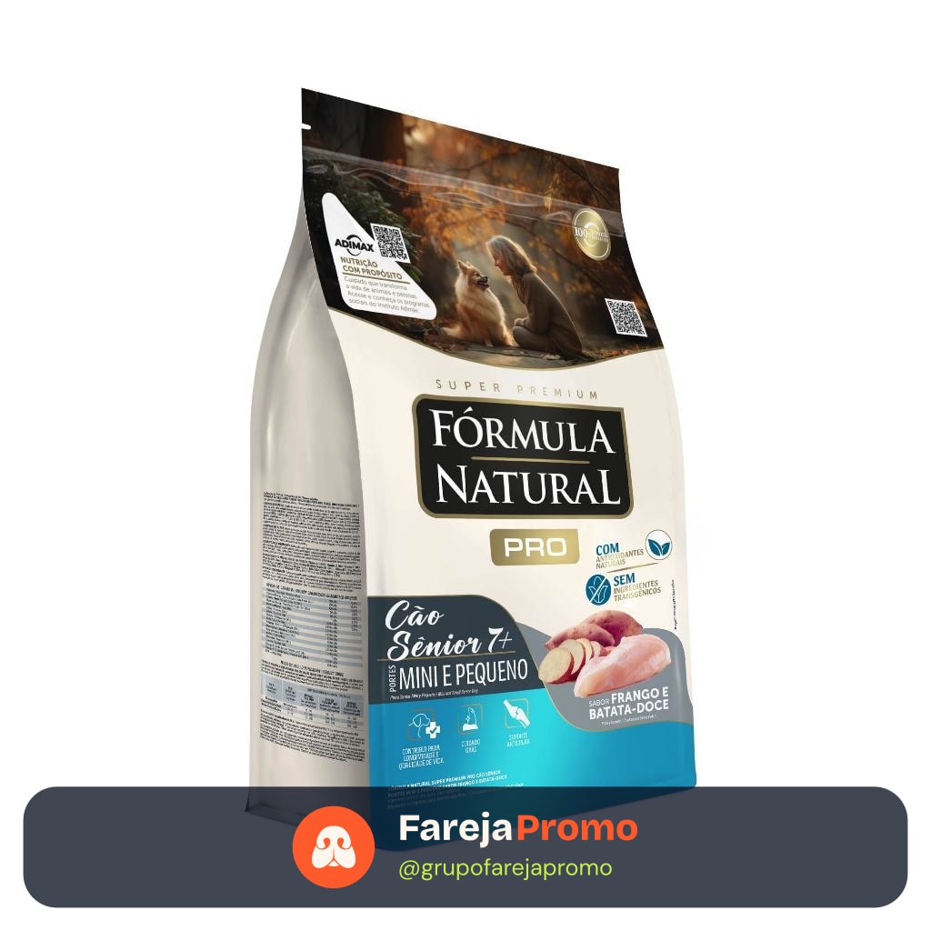 Ração Fórmula Natural Pro Cães Sênior Porte Mini e Pequeno 10,1kg Adimax