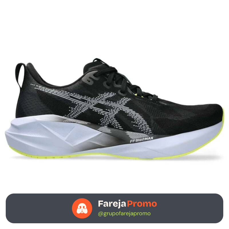 Tênis ASICS Novablast 5 - Masculino - Preto