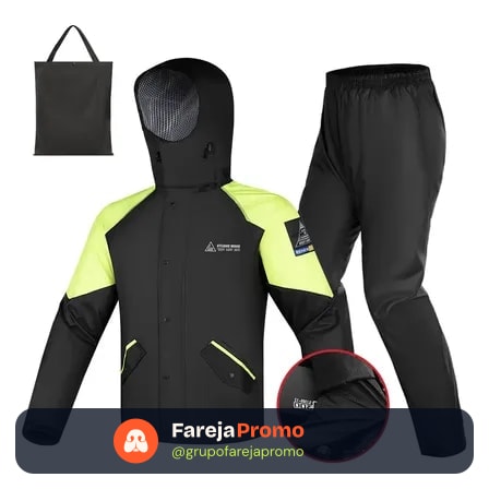 Kit Capa De Chuva Roupa Conjunto Para Motoqueiro Reforçada