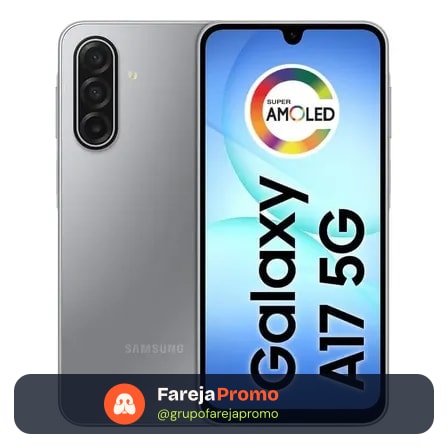 Celular Samsung Galaxy A17 5g Com Ia, 128gb, 4gb Ram, Câm De 50mp, Tela De 6.7 , Nfc, Ip54 - Cinza