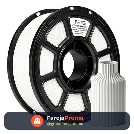 Filamento Petg Branco E Preto 1.75mm 1kg Para Impressora 3d