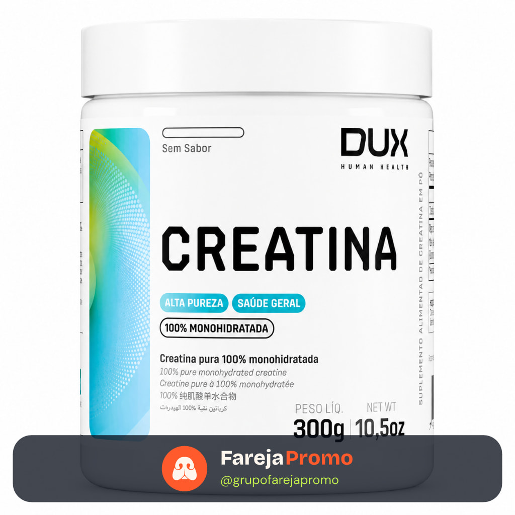 Creatina Monohidratada DUX Nutrition 100% Pura Original Academia – Hipertrofia