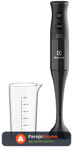 Mixer de mão Electrolux Preto 400W com Tecnologia TruFlow 1 velocidade função turbo EIB05 220V