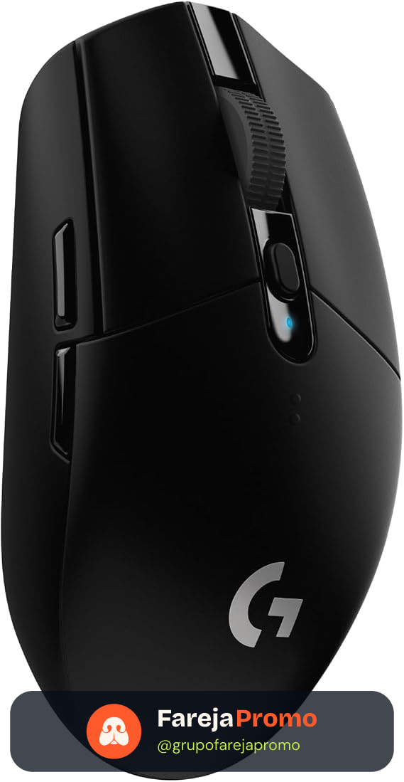 Mouse Gamer Sem Fio Logitech G305 LIGHTSPEED com 6 Botões Programáveis e Até 12.000 DPI - Preto