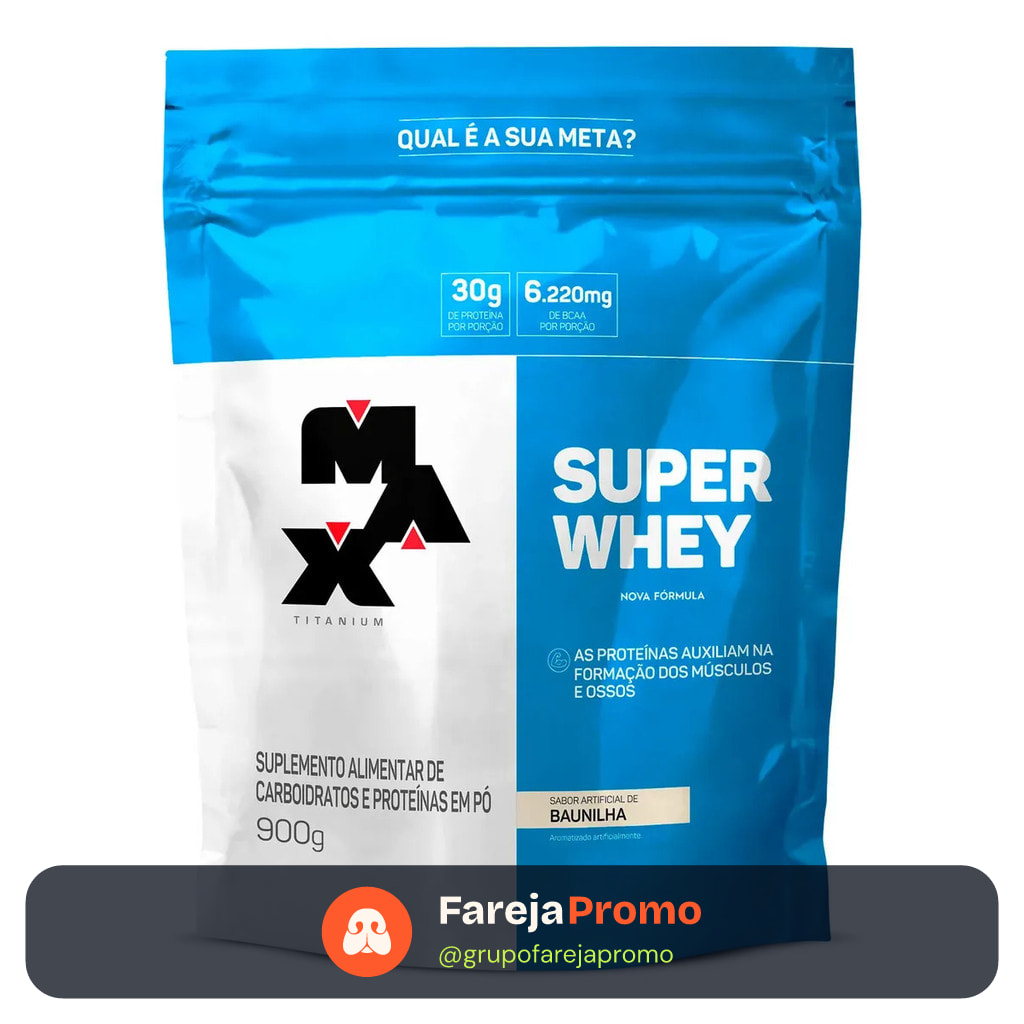 Super Whey Refil 900g Baunilha Max Titanium