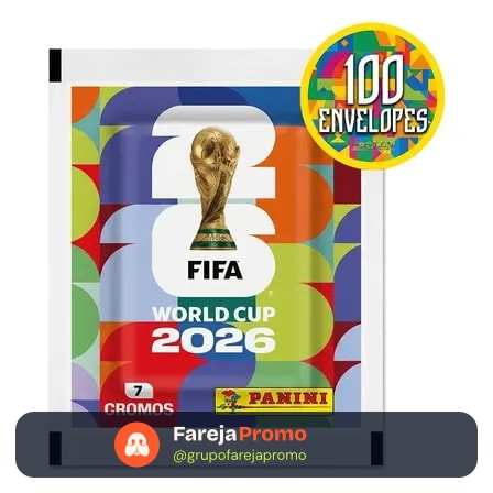Kit 700 Figurinha Do Álbum Copa Do Mundo 2026- 100 Envelopes
