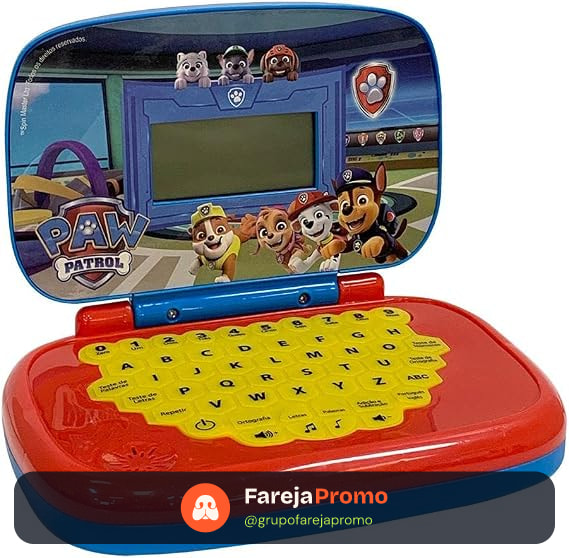 Candide, Laptop Infantil, Patrulha Canina, Brinquedo Educativo - Bilíngue